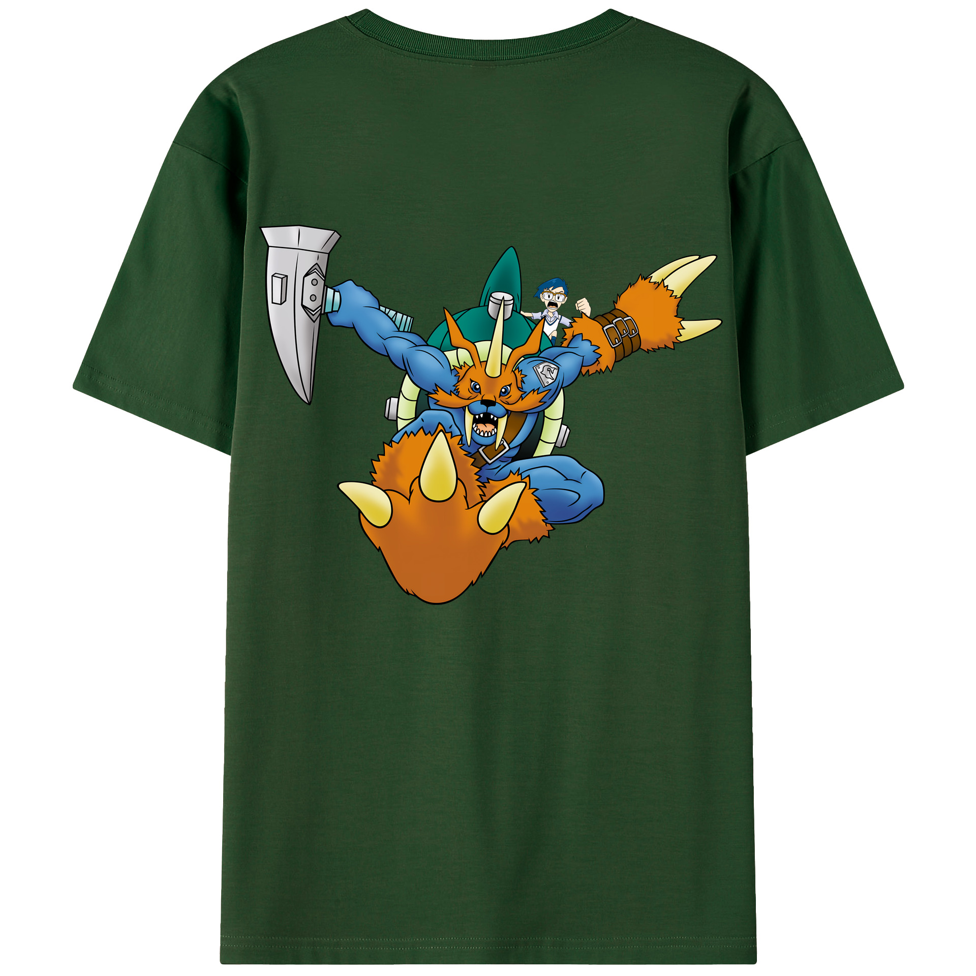 （画像用） Digimon デジタルモンスター/デジモン 綿100％半袖Tシャツ（背面プリント）